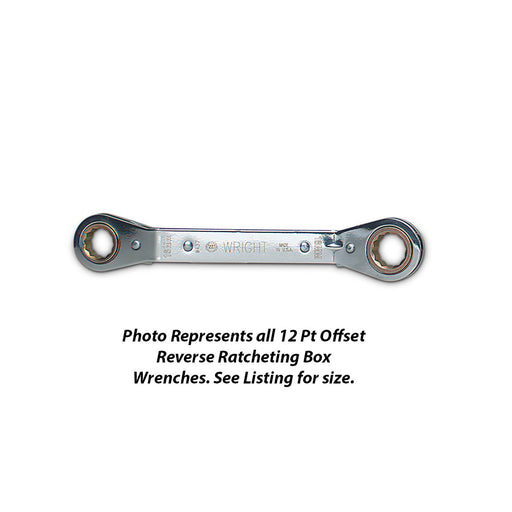 Wright Tool 9428 Reverse Ratcheting Box Wrench 12 Point Offset - 3/4" x 7/8" - My Tool Store