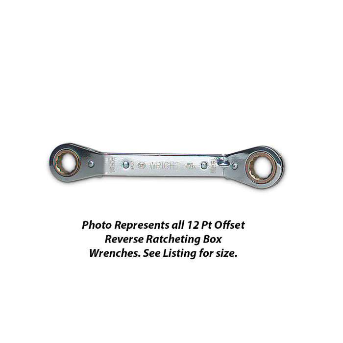 Wright Tool 9426 Reverse Ratcheting Box Wrench 12 Point Offset 1/2" x 9/16"