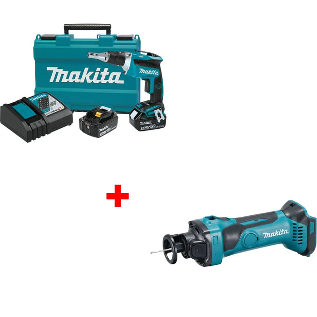 Makita XSF03T 18V LXT Drywall Screwdriver Kit w/ FREE XOC01Z 18V Cut-Out Tool