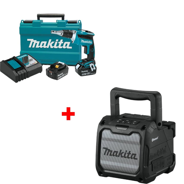 Makita XSF03T 18V LXT Drywall Screwdriver Kit w/ FREE XRM08B 18V/12V Speaker