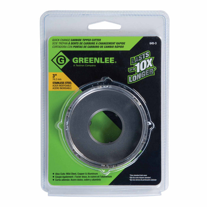 Greenlee 645-3 3"Carbide tipped Hole Cutter - My Tool Store