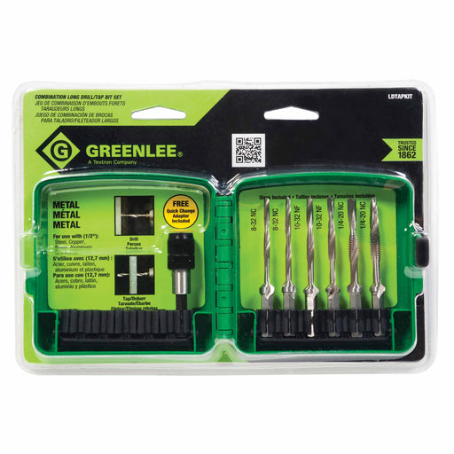Greenlee LDTAPKIT 6 Piece Long Drill/Tap Kit with Quick Change Adapter - My Tool Store