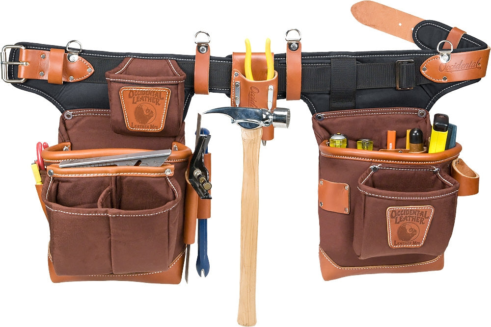 Occidental Leather 9855 Adjust-to-Fit FatLip Tool Belt Set - Cafe - My Tool Store