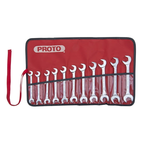 Proto J3100M Full Polish Finish 11-Piece Insulated Metric Open End Angle Wrench Set