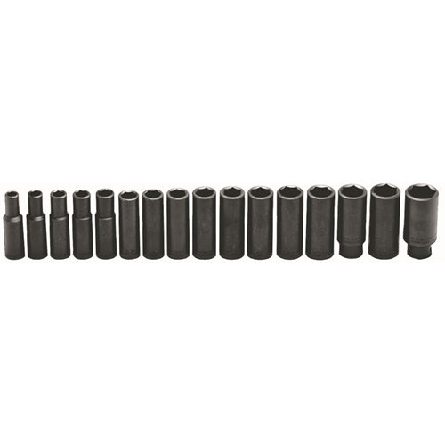 Wright Tool 467 1/2" Drive 16 Piece 6 Point Metric Impact Set - My Tool Store
